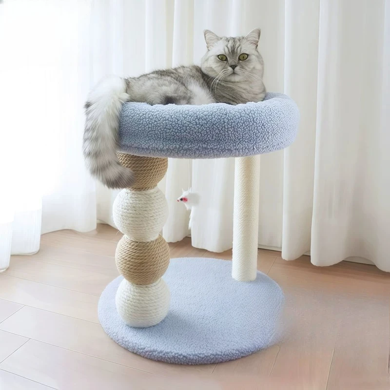 

Cat nest small apartment does not occupy an area, cat climbing frame sisal column integrated multi-functional small kitten