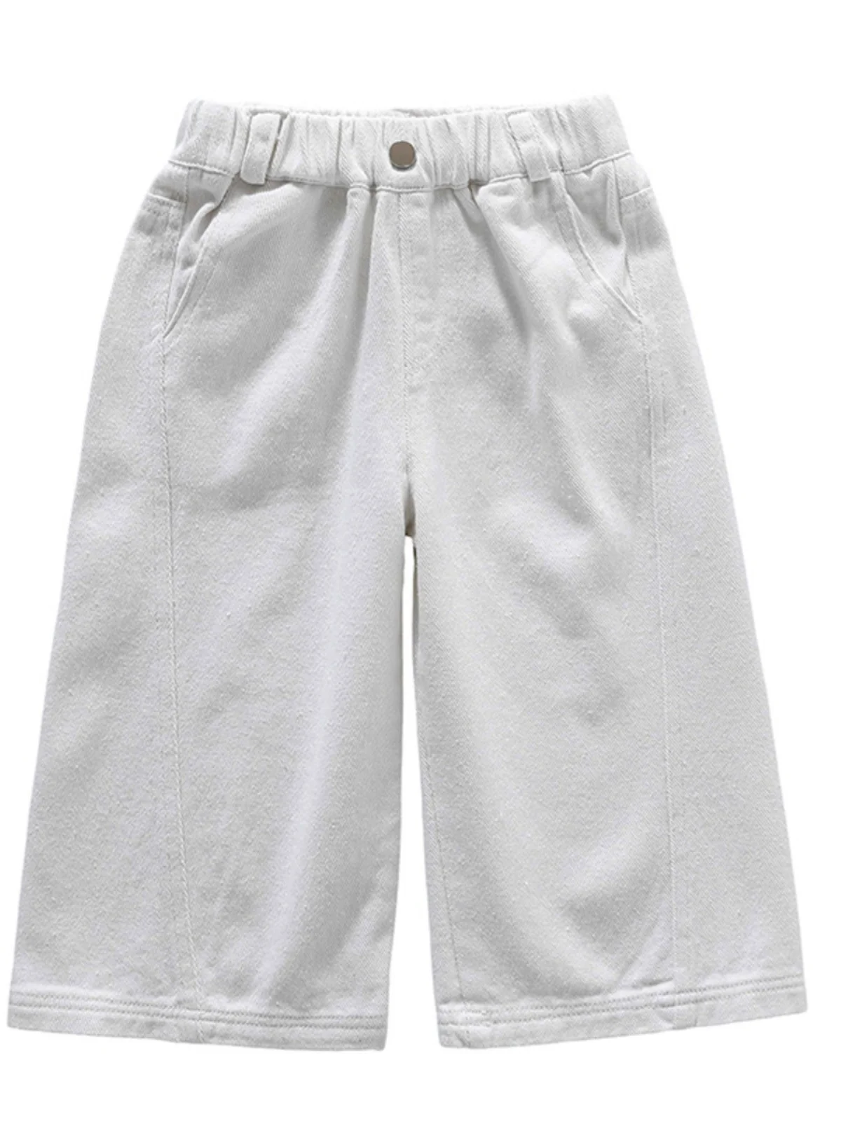 Pantalones sueltos de pierna ancha para niñas, pantalones de corte recto de algodón, pantalones informales versión coreana Sle, primavera y otoño