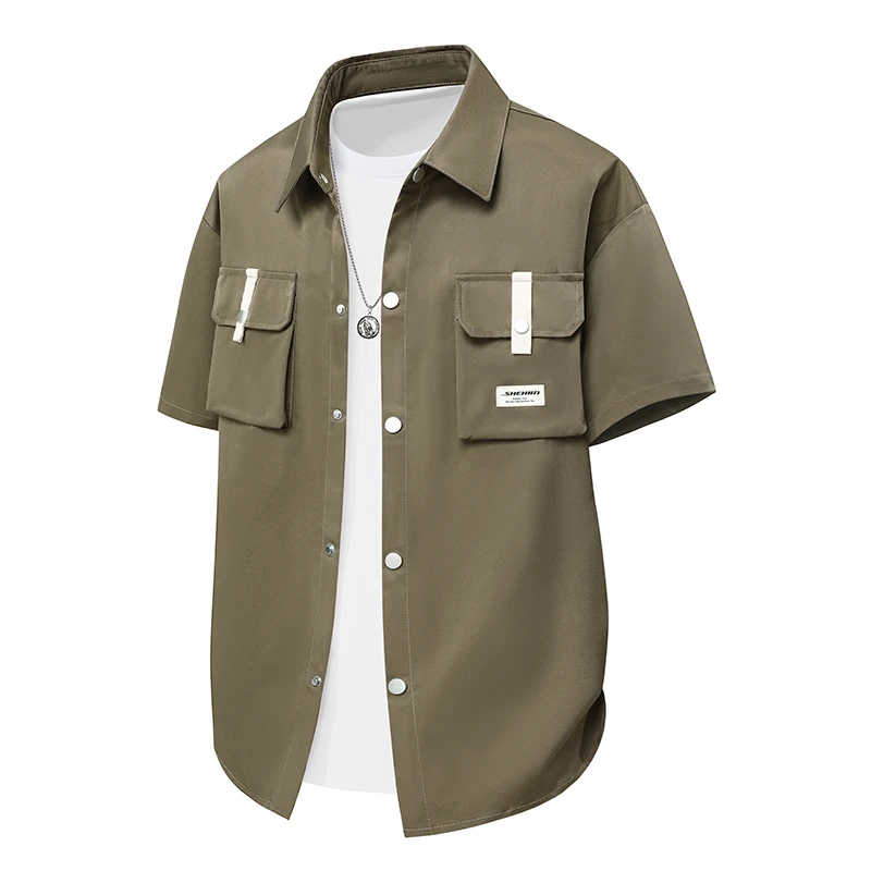 

Men's Shirts New Summer Male Casual Short Sleeve Breathable Shirt Quick Dry Lapel Button-down Fashion Thin Shirts for Men