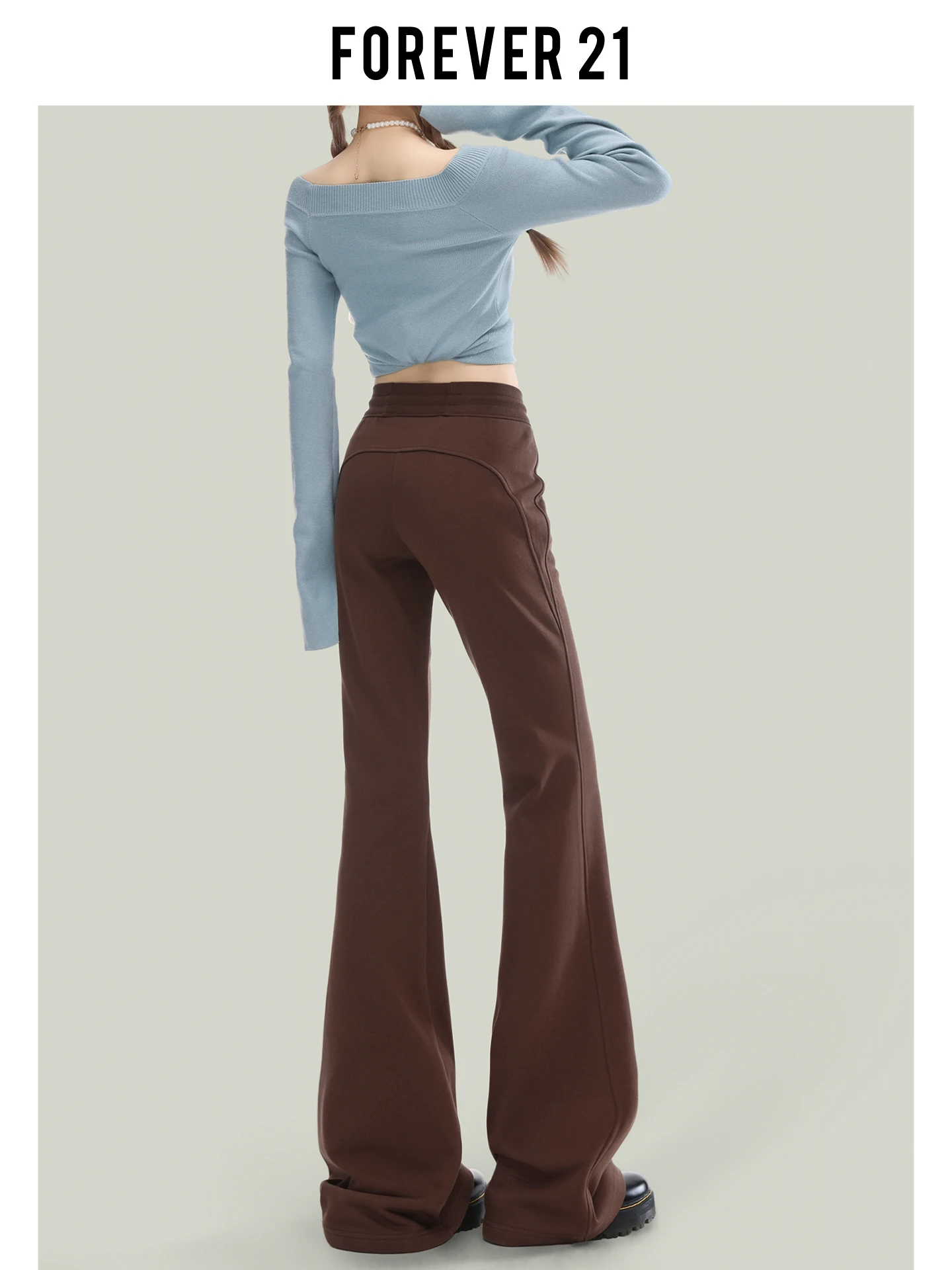 Yoga-Hose mit niedriger Taille für Damen, lässig, Bell Bot Forever 2, amerikanisches SLE, schlichtes Design, hohe Taille, Hose für Damen