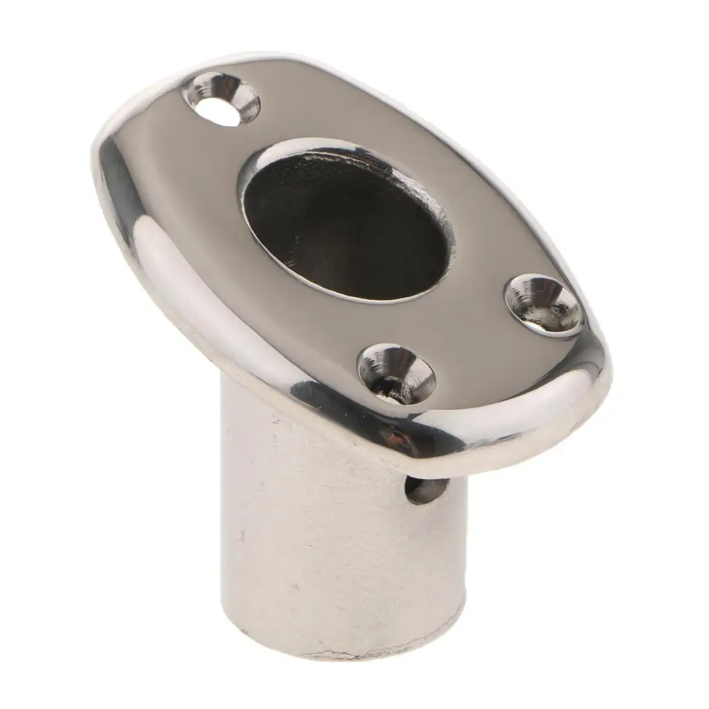 Durable Hand Rail Fitting 30 Degree - Flag Pole Socket - Mount Hole Diameter: 7/8inch (22mm) for Marine Boat, Flag Pole Holder