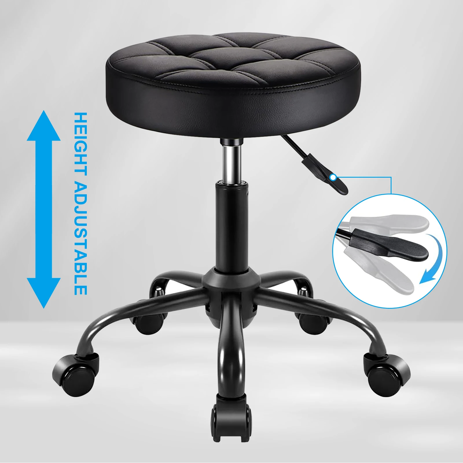 الوشم البراز مع عجلات صالون تجميل الوشم كرسي تصفيف الشعر رفع الحلاق Stylis تدوير الأثاث مسمار بكرة كرسي #3