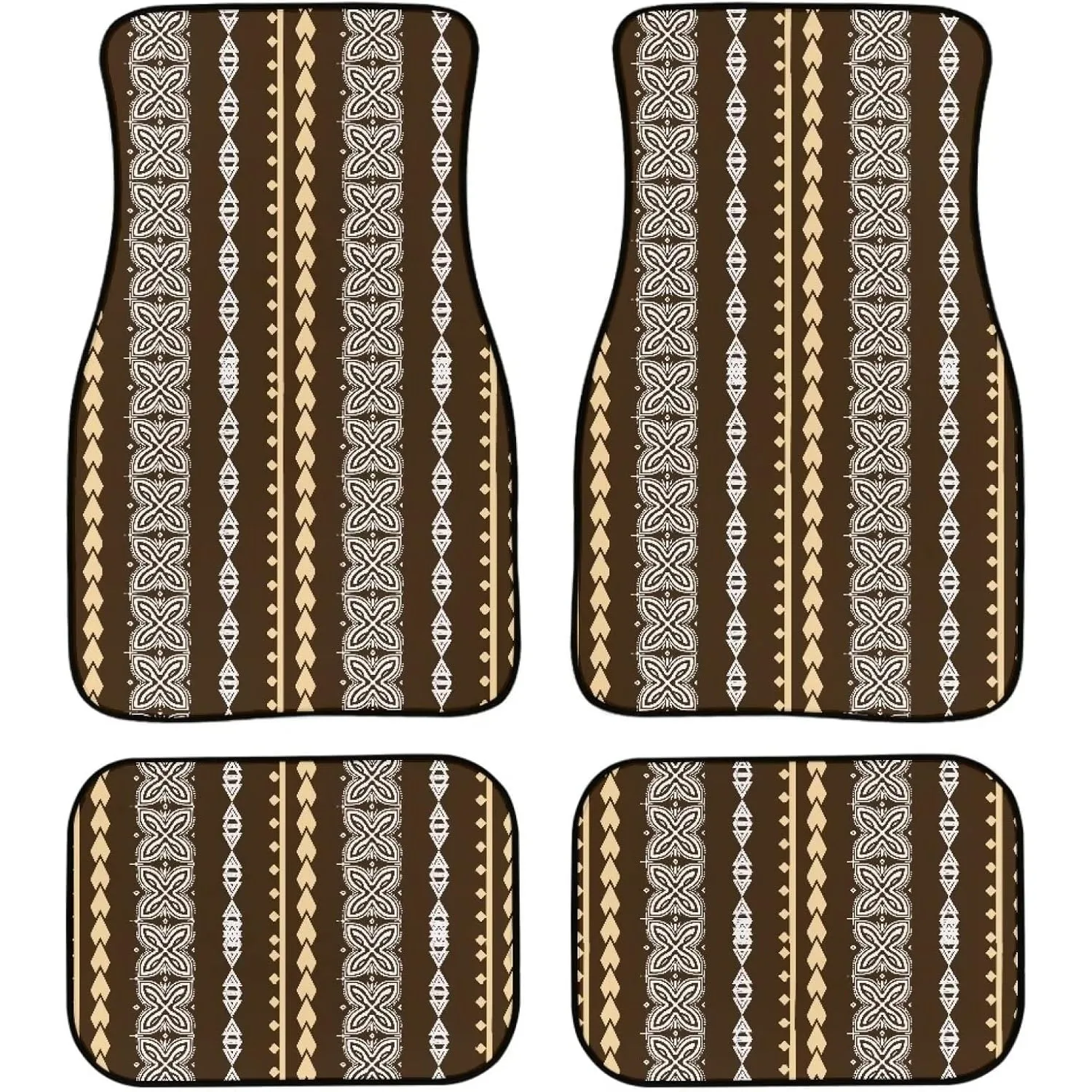 Classic Ethnic Design Vehicle Floor Cushion Durable Floor Mats Complete Set For Women