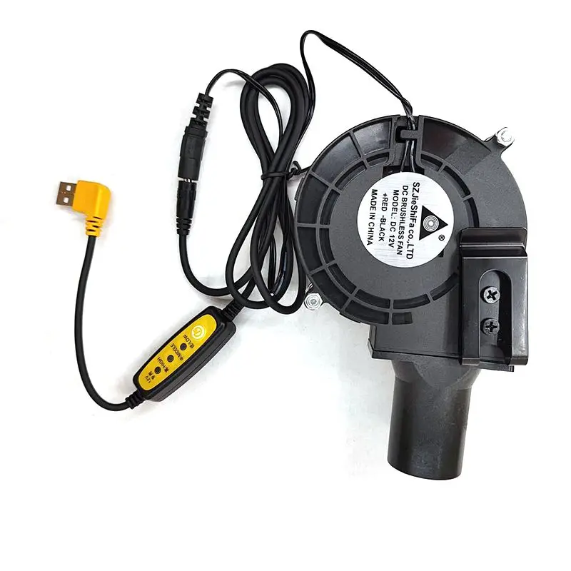 Portable 9733 12V USB outdoor construction site operation portable waist hanging fan, high wind clamping waist blower fan