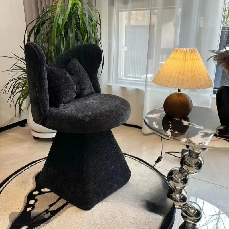 

Light luxury rotate dressing stool simple master bedroom dressing butterfly dinning chair backrest rotatable for girls chair