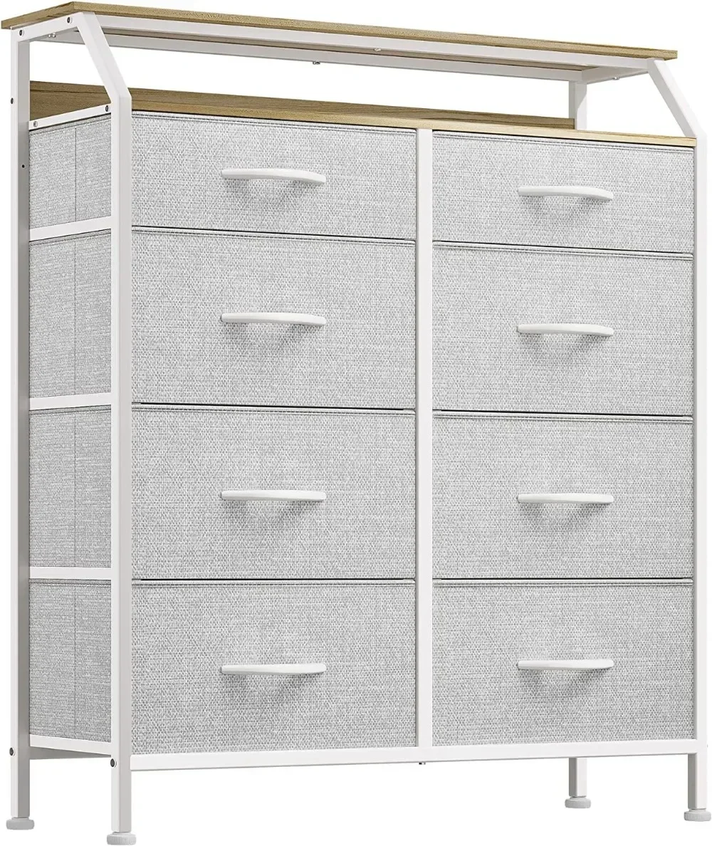 

Fabric Dresser with 8 Drawers, Furniture Storage Tower Cabinet, Dresser for Bedroom, Living Room, Hallway, Closet, Sturdy