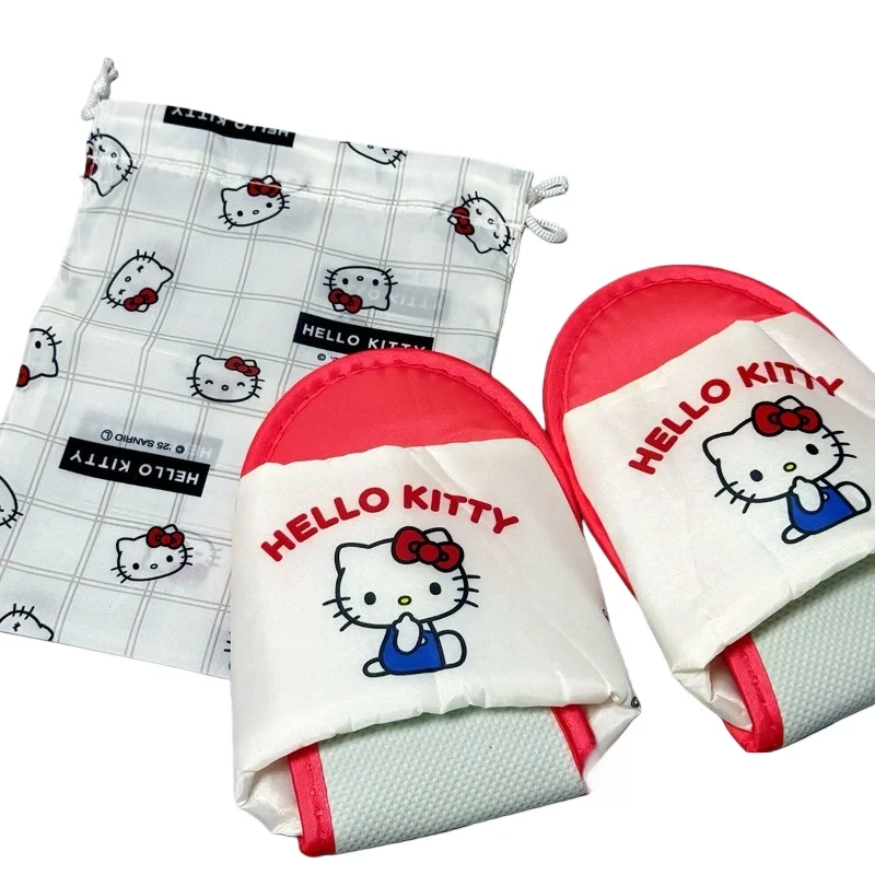 

Lightweight Travel Cartoon HelloKitty Slippers for Home and Outdoor Wear Disposable Slippers for Couples Portable for Travel