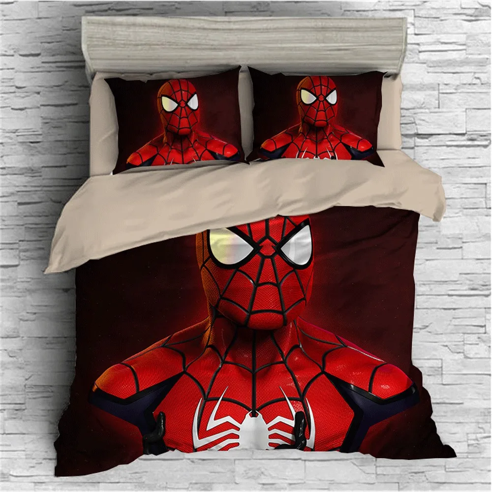 Superhero Spiderman-Verse Spider Sense Duvet Cover Set Thicken 3D Character Pillowcases US AU GB Size Boys Adult Bedding