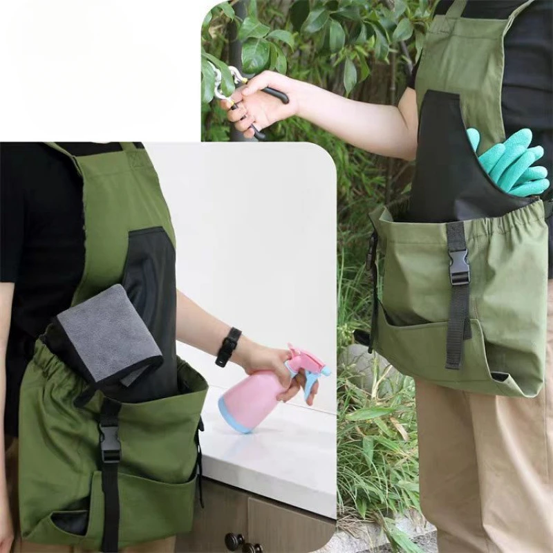 Verstellbarer Schultergurt zum Pflücken großer Taschenschürze für die Gartenarbeit