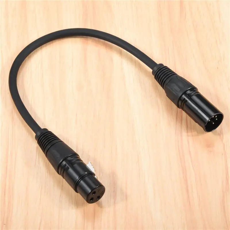 [B24B!】 XLR Male 3 Pin To XLR Female 5 Pin & XLR Female 3 Pin To XLR Male 5 Pin Audio Cable, For Microphone DMX Stage Light