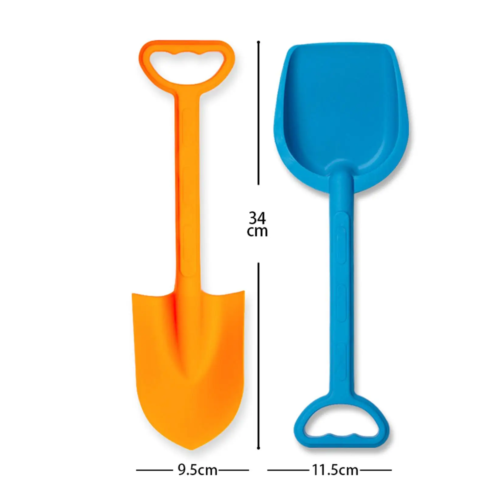 2x Kids Garden Tool Shovels Toys, Sand Shovels Toys, Travel Sandbox Toy, Sturdy Snow Scoops, Beach Spades, for Toddlers