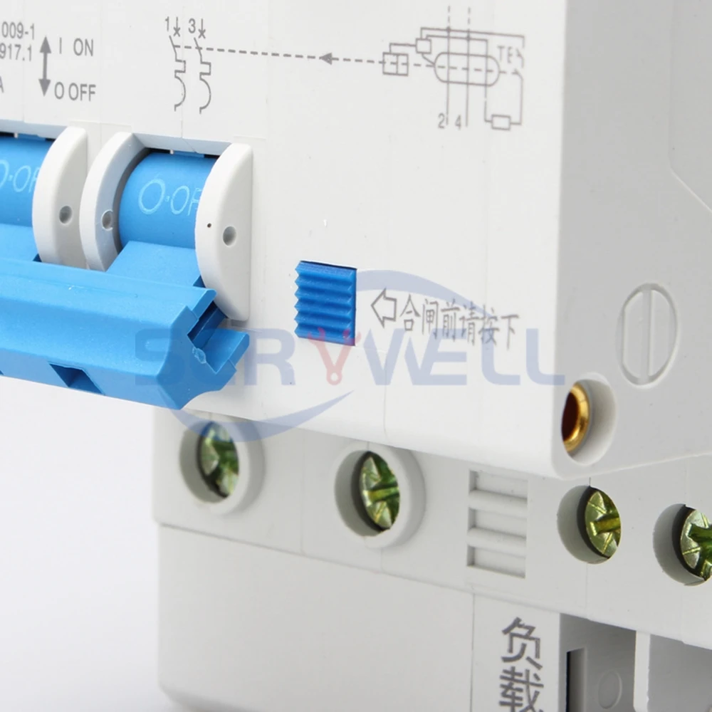 CHNT NXBLE DZ47LE-32/63 2P + N 230V 50 هرتز 10/16/20/25/32/40/50/60A حماية تسرب الأرض المتبقية قطاع دارة التيار RCCB