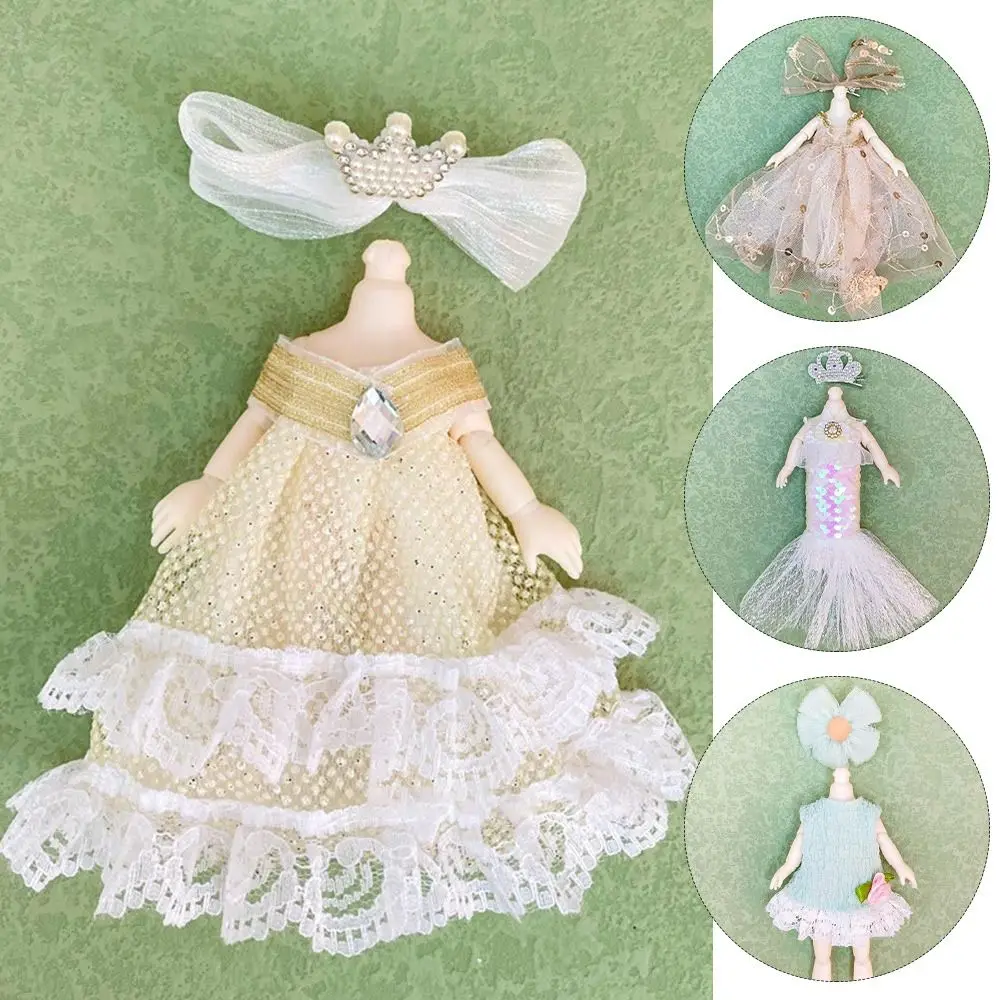 

New Fashion Doll Clothes 18 Styles Children DIY Girls High-end Dress Up Skirt Suit 16~17cm Doll/1/8 BJD Doll