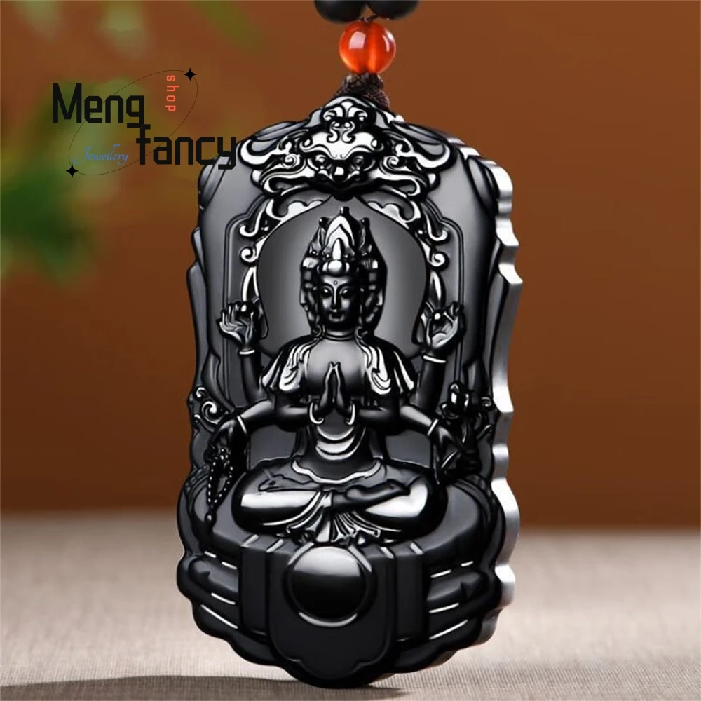 

Natural Hetian Jade Mo Yu National Style Zodiac Guardian Deity Pendants Mascots High-grade Fashion Jewelry Handicraft Souvenir