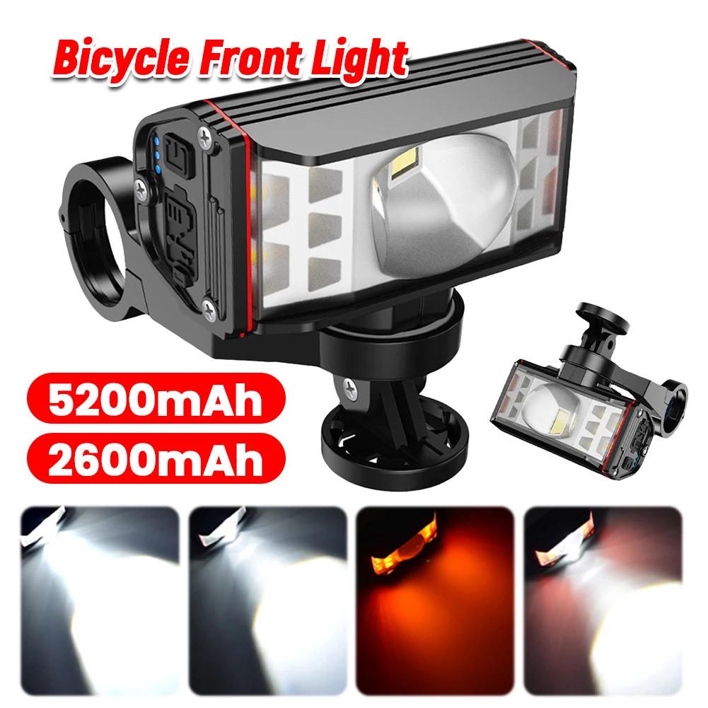 

LED Bicycle Front Light USB Rechargeable Bike Handlebar Flashlight Waterproof Cycling Flashlight Bicycle Accessories