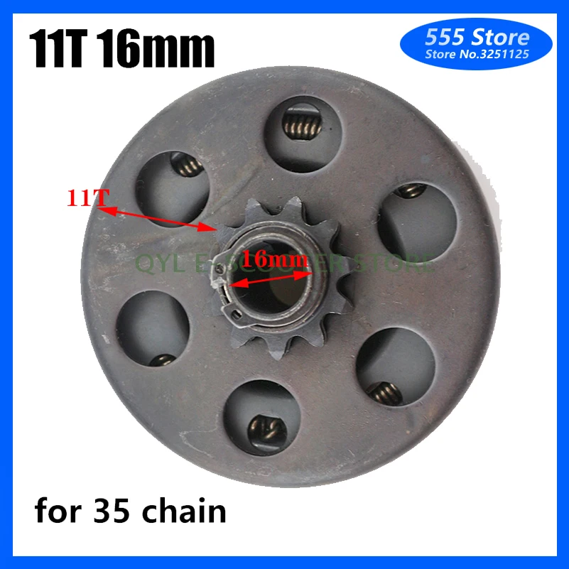 10T 11T 12T 13T 18T For 16mm 19mm 20mm for 35 / 420/ 428 Chain Centrifugal Automatic Clutch fit GO Kart Minibike