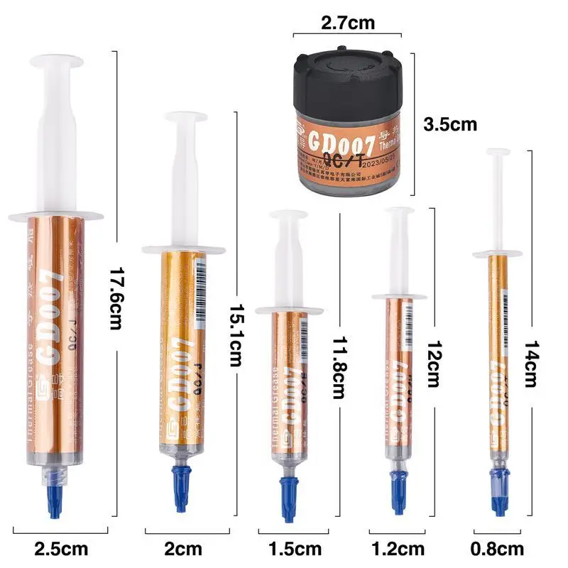 GD Thermal Paste (GD007 6.8W/M-K) (GD-2 7.5W/M-K) For CPU GPU Printer HeatSink Cooling Cooler Thermal Grease Compound Silicone