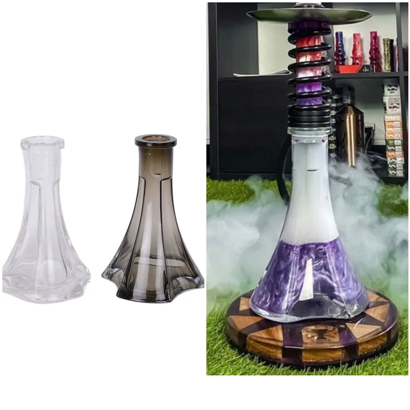 Height:25cm Hookah Glass Base Bottle Shisha Sheesha Narguile Innder Inner Dia:5CM