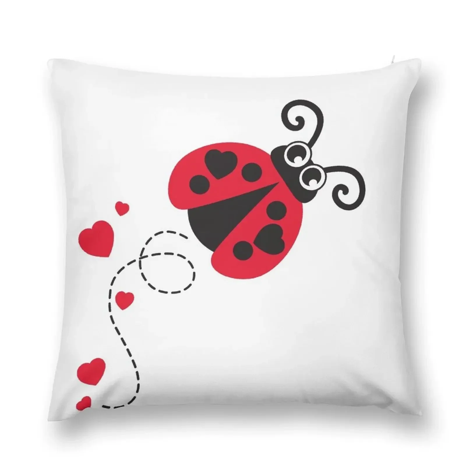 

Love bug ladybug / ladybird red Throw Pillow Room decorating items Decorative Cushions For Luxury Sofa Custom Cushion pillow