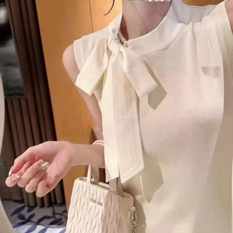 Elegant Dresses Women Summer Simple Casual Office Lady Lace Up Patchwork High Street Trendy Korean Style Comfortable Solid Fit