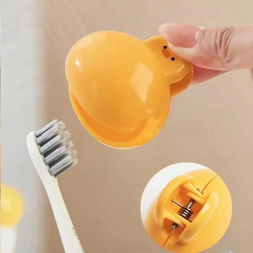 1pc toothbrush head protective cover storage clip, portable travel electric toothbrush dust cover, cartoon toothbrush head stora gallery 2
