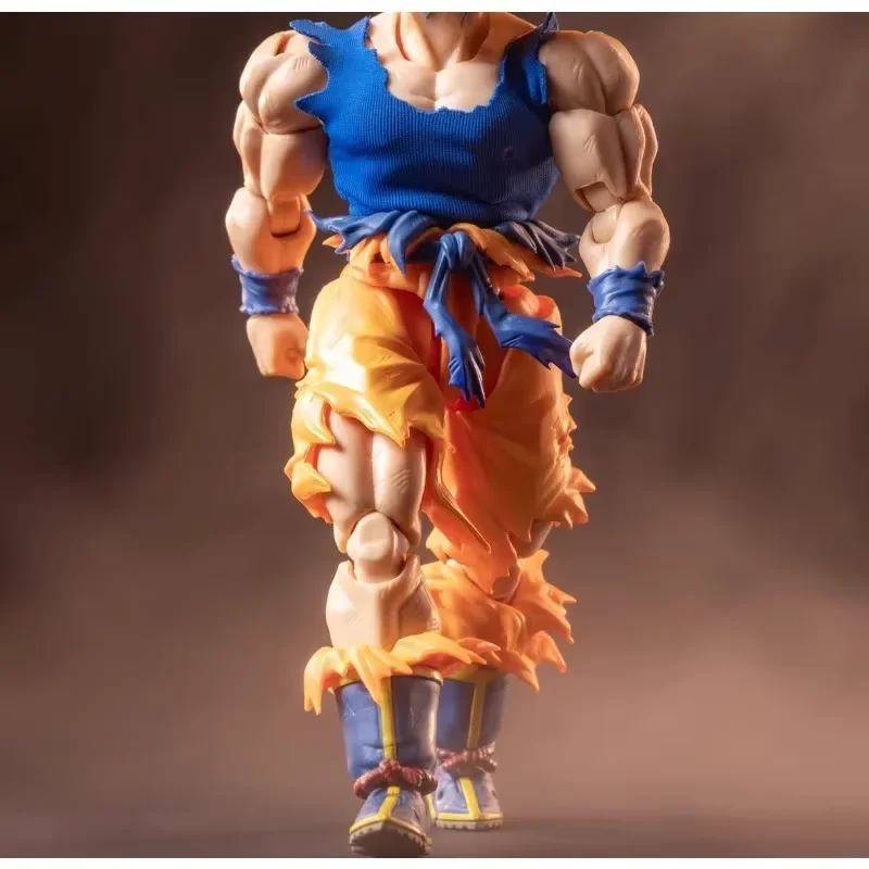 Shf 1/12 Schaal Mannelijke Soldaat Strak Blauw T-shirt Mouwloos Battle Beschadigd Vest Kleding Model voor 6 "Action Figures pop DIY