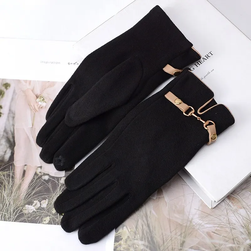 Fashion Lady Glove Mittens Women Winter Vintage Touch Screen Driving Keep Warm Windproof  Dropshiping New Grace mitaine femme