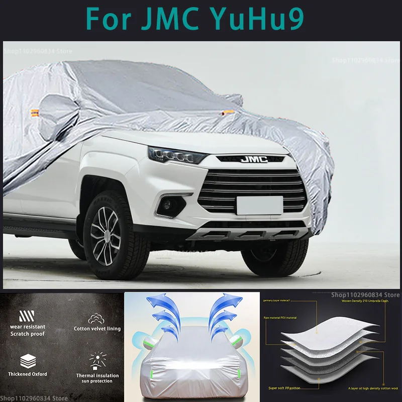 

For JMC Yuhu9 210T Full Car Covers Outdoor Sun uv protection Dust Rain Snow Protective Auto Protective pickup cover