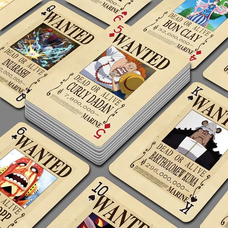 One Piece Wanted Cartoon Niedliche Spielkarten Persönliche 2D Party Unterhaltungsspiel Karten Spielzeug Animation Peripherie Großhandel – Detail 4