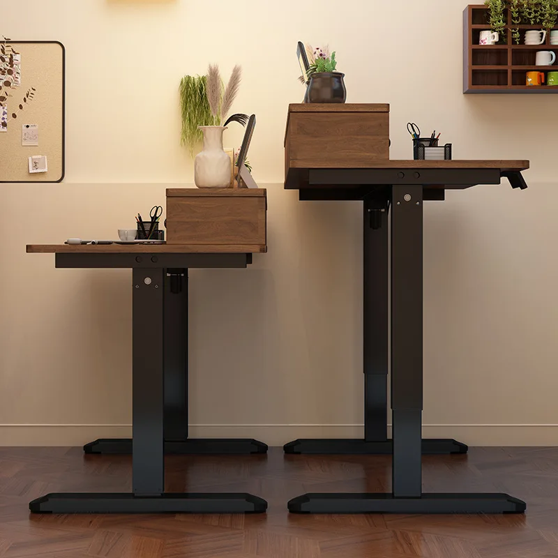 Electric lifting desk single motor, smart computer desk, gaming desk, home office desk, lifting table leg with bookshelf