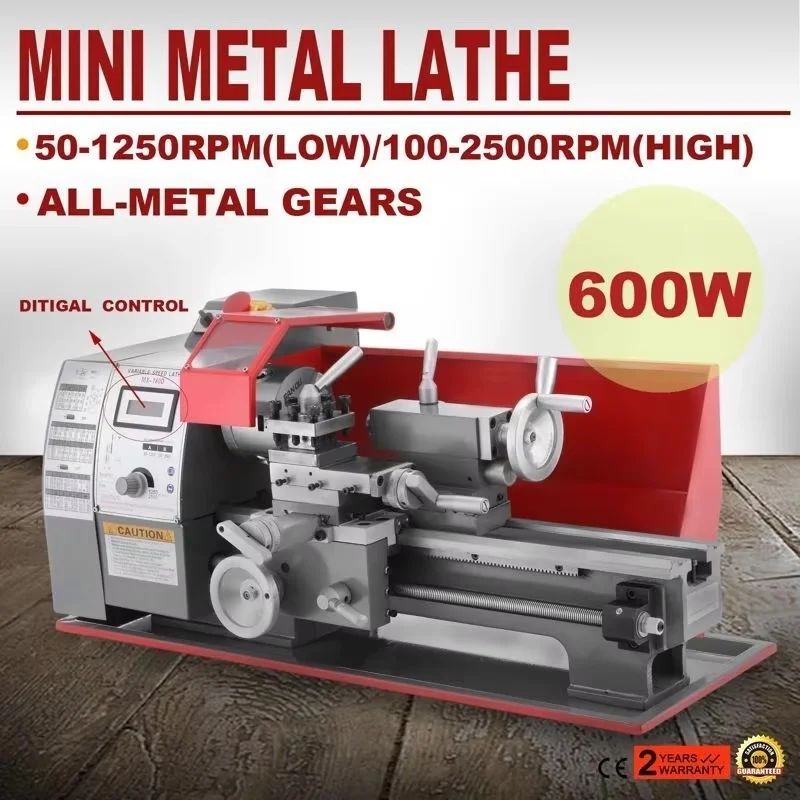 

New 600w Automatic Mini Metal Lathe Variable-Speed Milling Machine MX-180