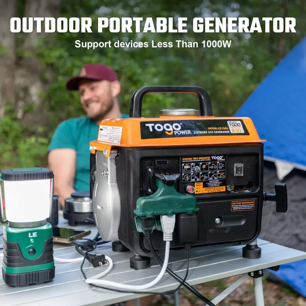 Imagem -02 - Togopower-gerador Portátil Gerador a Gasolina para Backup para Uso Doméstico Camping ao ar Livre Carb 1000w