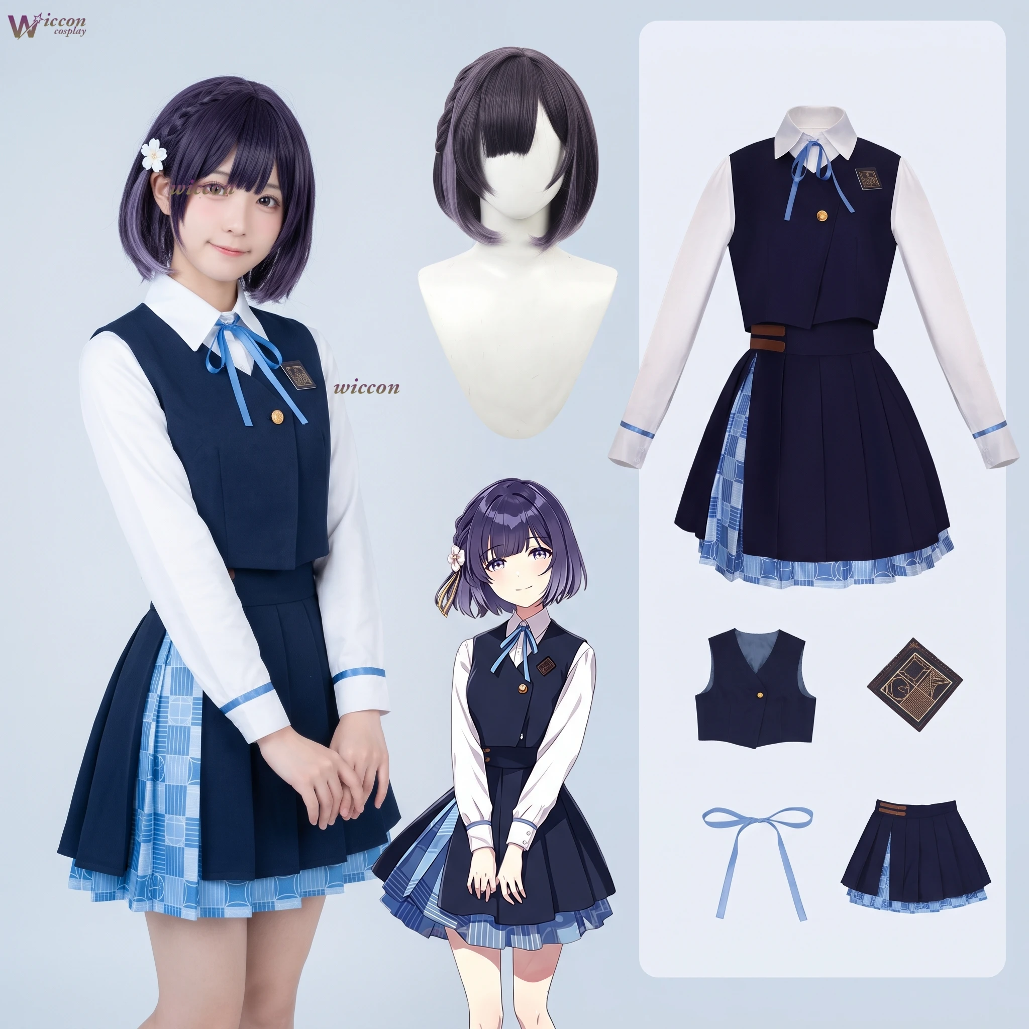 oui-bon-jeu-d'anime-gakuen-idolm@ster-costume-de-cosplay-uniforme-scolaire-hataya-misuzu-robe-jk-style-kawaii-chemise-lolita-nœud-perruques-halloween