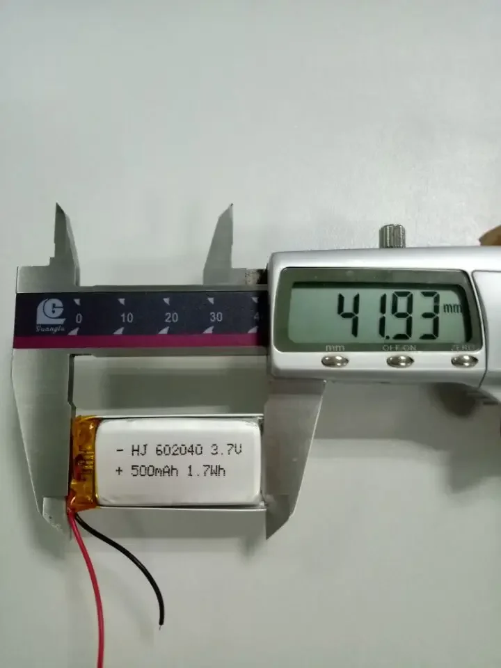 Batería de polímero de litio HJ 602040   Lámpara de zapato LED con batería de litio incorporada venta directa de fábrica HJ 602040