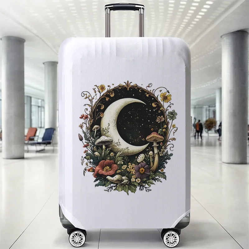 

New Moon Mushroom Forest Pattern Luggage Protective Cover, suitable for 18-32 inch luggage covers, luggage handle gloves, travel