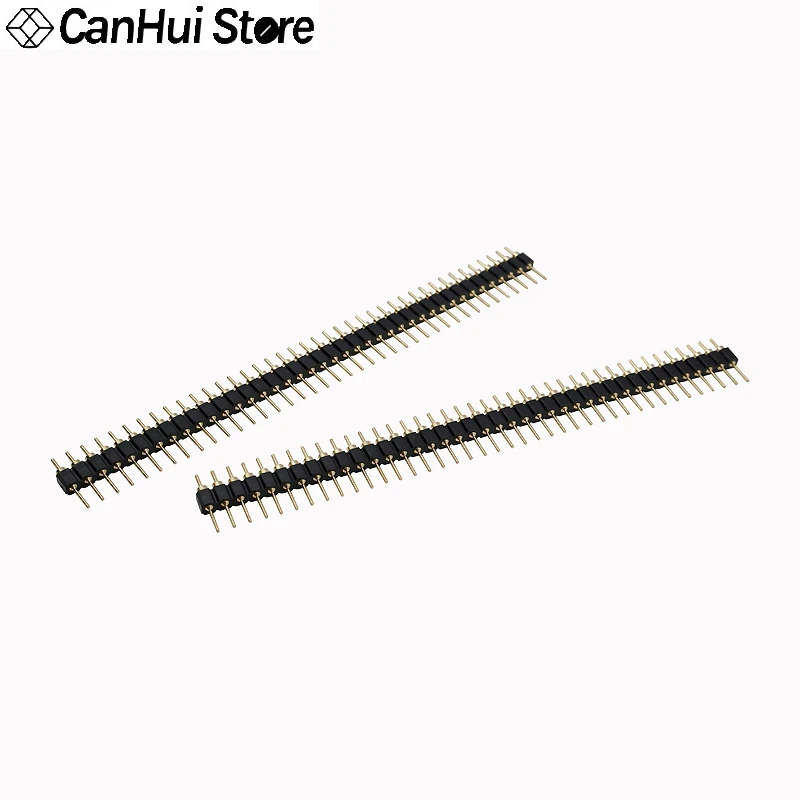 2pcs Pitch 2.54mm 1*40/2*40PIN Male Head Round Needle Plastic High 7mm Female Headed Round Hole Seat Single Double Row Connector