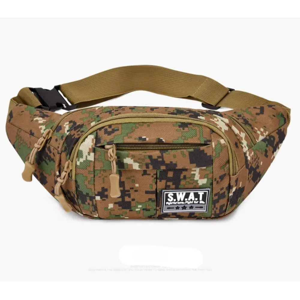 Durable Multi-layer Sling Bag New Women Men Nylon Waterproof Fanny Pack Large Capacity Outdoor Waist Bag Phone Pouch