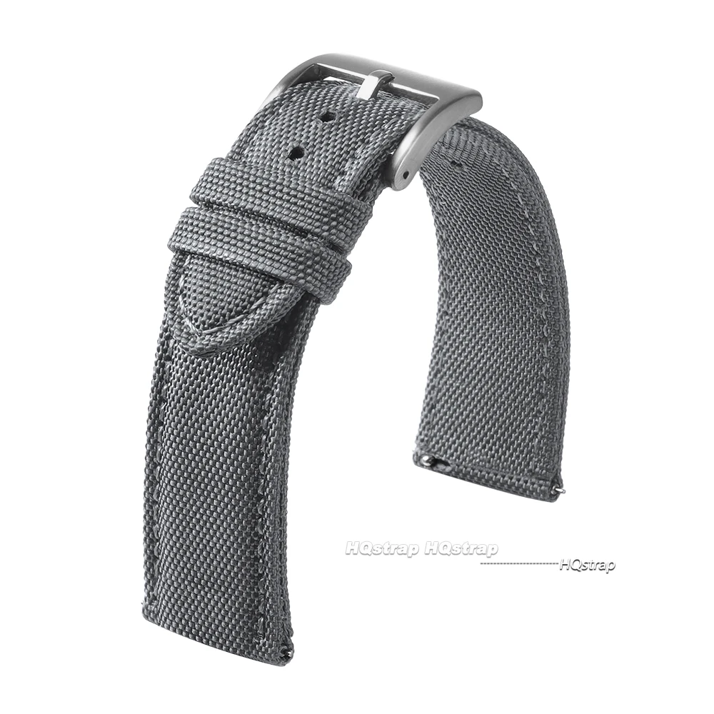 Wasserdichtes Segeltuch-Uhrenarmband, zweiseitiges Nylon-Uhrenarmband, 20 mm, 22 mm, Universalgürtel für Männer und Frauen, Sport-Schnellverschluss-Armband