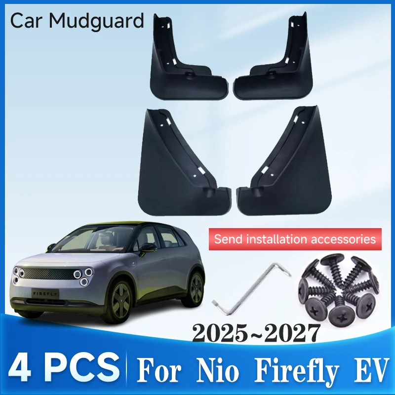 

For Nio Firefly EV Accessories 2025 2026 2027 Car Anti-scratch Mud Flap Mudguards Splash Guard Front Rear Fender Car Accessories