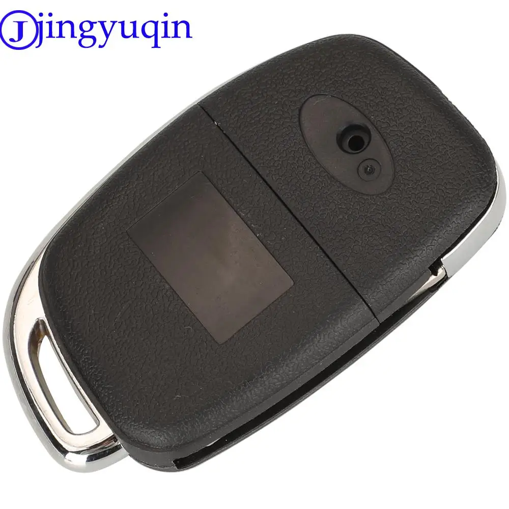 Jingyuqin casing kunci mobil Remote tombol 3/4 10ps, Fob gaya untuk Hyundai Sonata i10 Tucson Solaris Creta Elantra i20 ix25