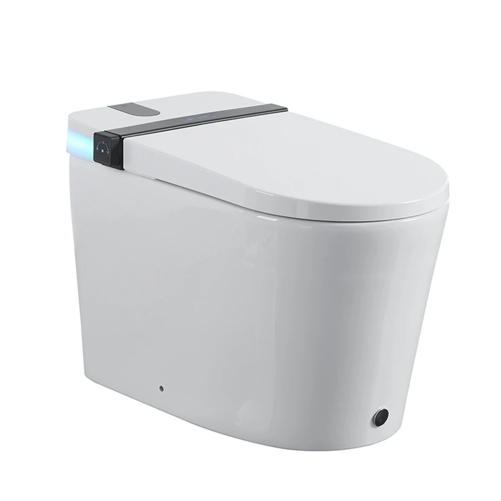 

Smart Toilet with Bidet Seat Built-in,Auto Open/Close Seat,Foot Sensor, LED Display,Night Light, Warm Water Dryer,Revolving lamp