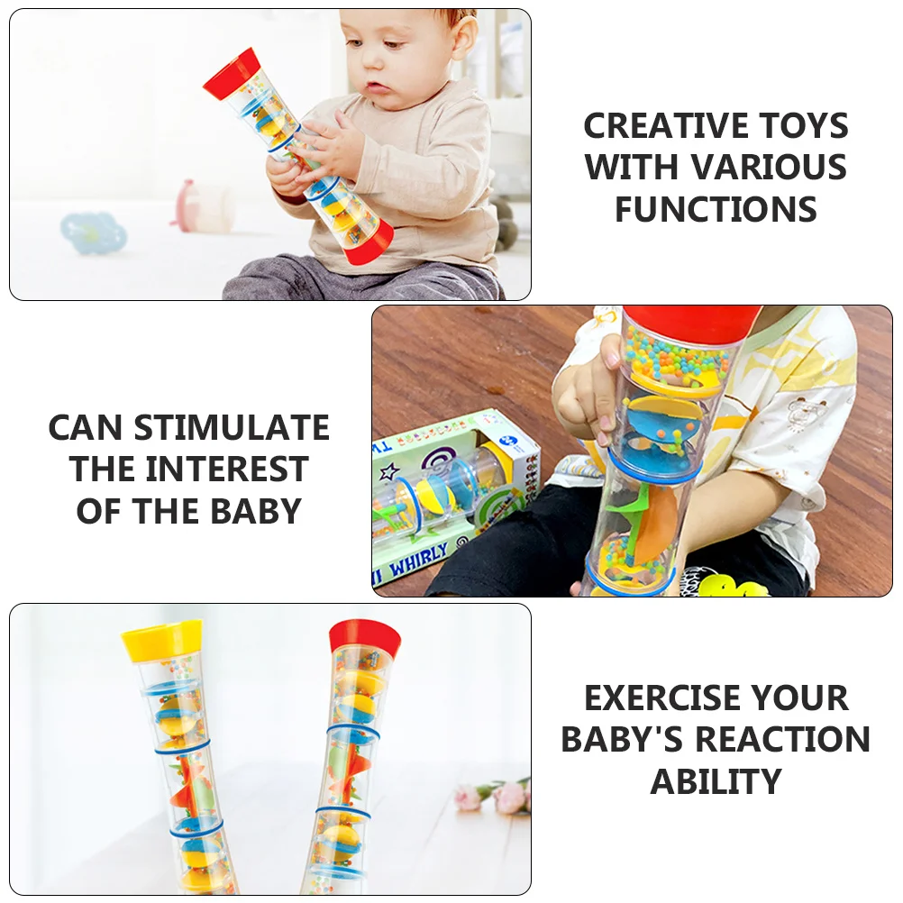 1Pcs Kaleidoscope Educational Creative Plaything Hand Bell Cognitive Rotating Grab Training Plastic Kaleidoscope