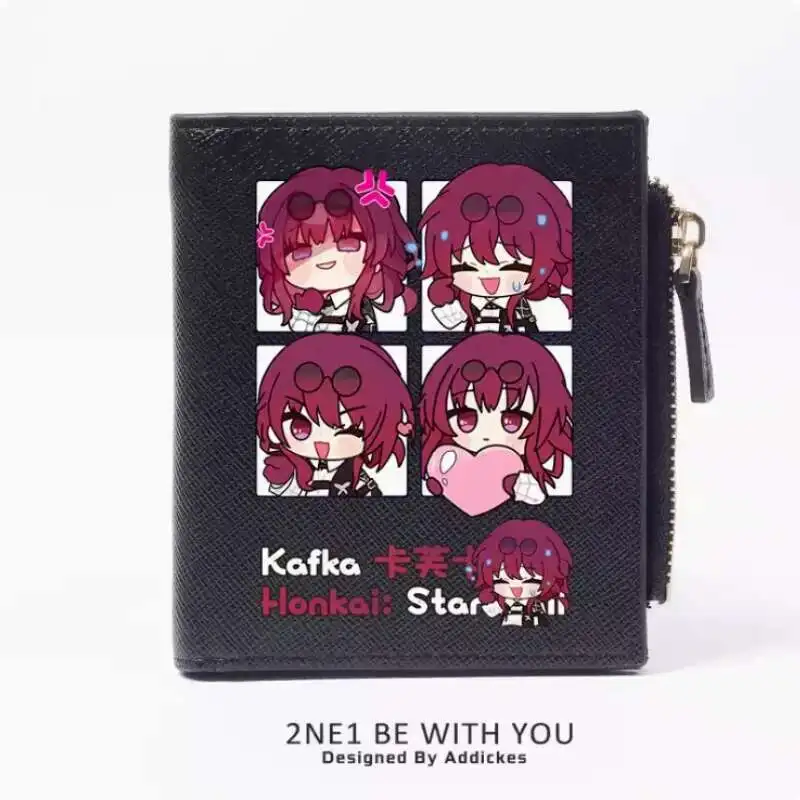 Honkai: Star Rail Kafka Anime Fashion Wallet PU Purse Card Coin Zipper Money Bag Cosplay Gift B545 Anime