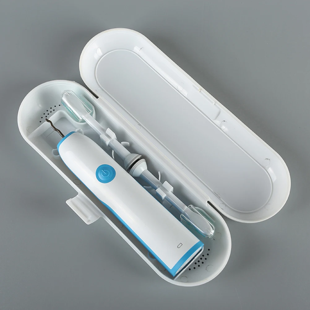 

Toothbrush Storage Box White Smooth Durable Pp Material For Electric Manual Toothbrushes Travel Camping Bathroom Use