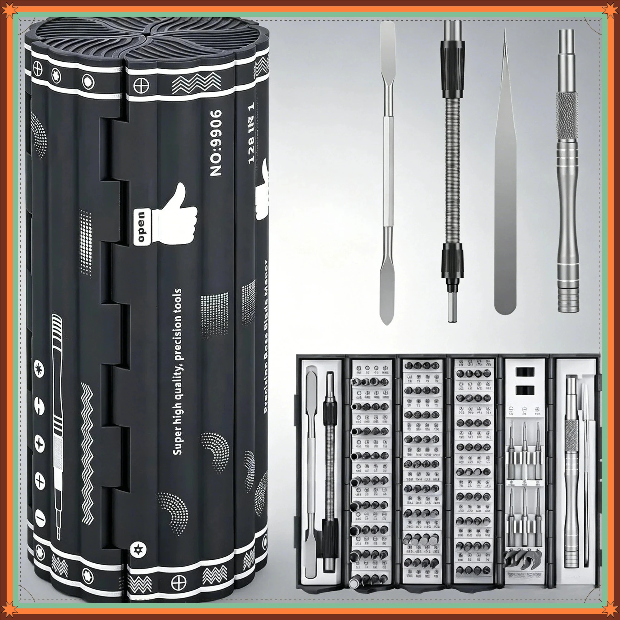 

128 in 1 Multifunctional Magnetic Screwdriver Kit Phillips Torx Precision Repair Tool for iPhone Laptop PC Electronics