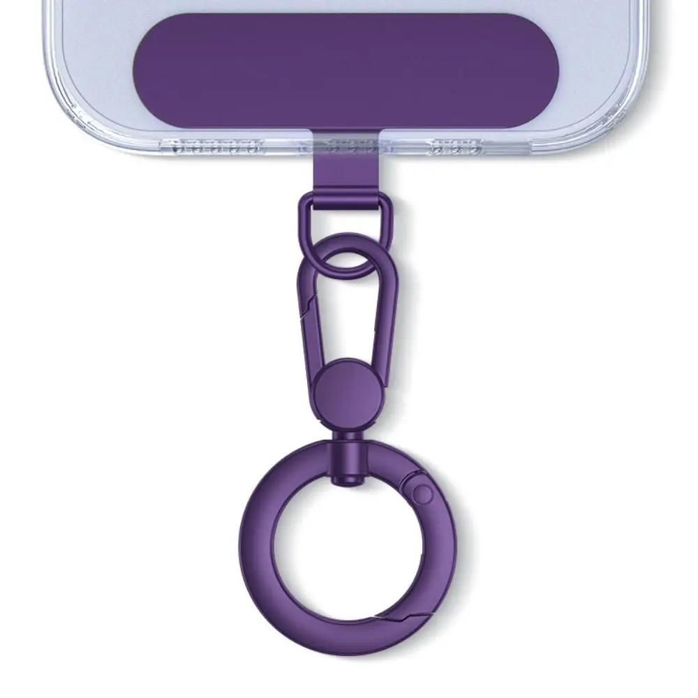 

Ultra-thin Phone Lanyard Clip Patch 360° Rotatable Stainless Steel Phone Case Hanging Rope Snap Strap Anti-lost