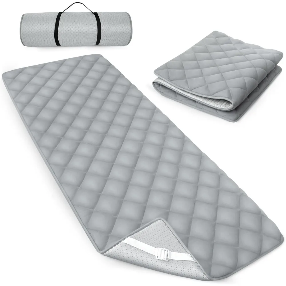 

Camping Mat, Cot Mattress Topper Pad Quilted, Foam Camping Cot Mattress Pad Non-Slip Super Soft Comfortable 75"x30", Camping Mat