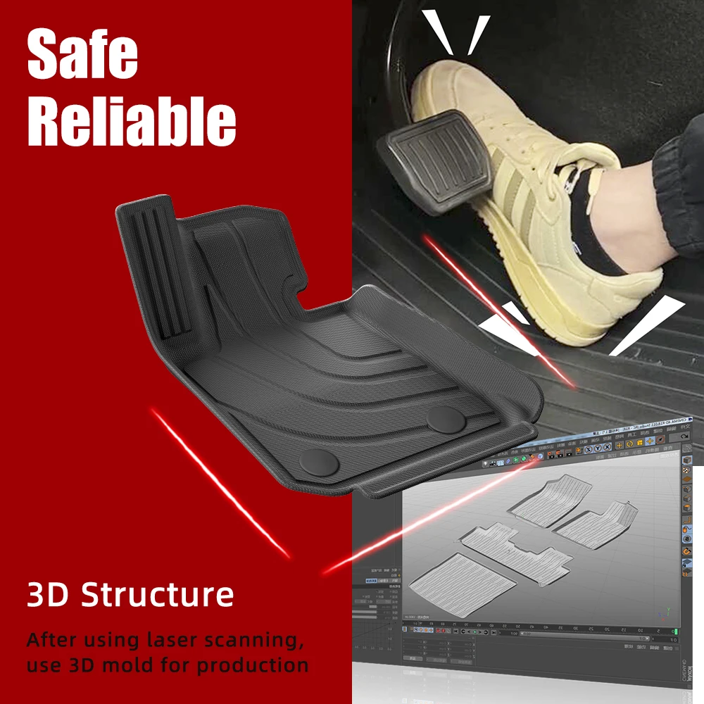 Car Floor Mat TPE 3D for BMW 3 Series M3 320 325 330 2007-2013 Coupe Cabriolet Car Mat Waterproof Non-slip