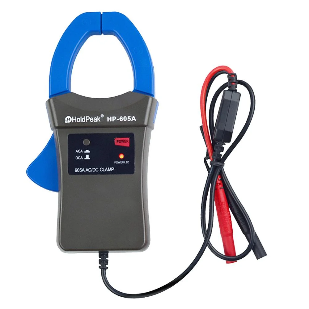 

HOLDPEAK 600A DC/AC Current Clamp Adapter Clamp-On Meter Tester with Test Probes, LED Power Indicator, not Includes Battery