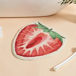 Soft Fluffy Carpets for Door, Fruit,Strawberry,Living Room,Bedroom,Home,Bathroom, Non-Slip, Balcony Area Rugs, Hallway Floor Mat